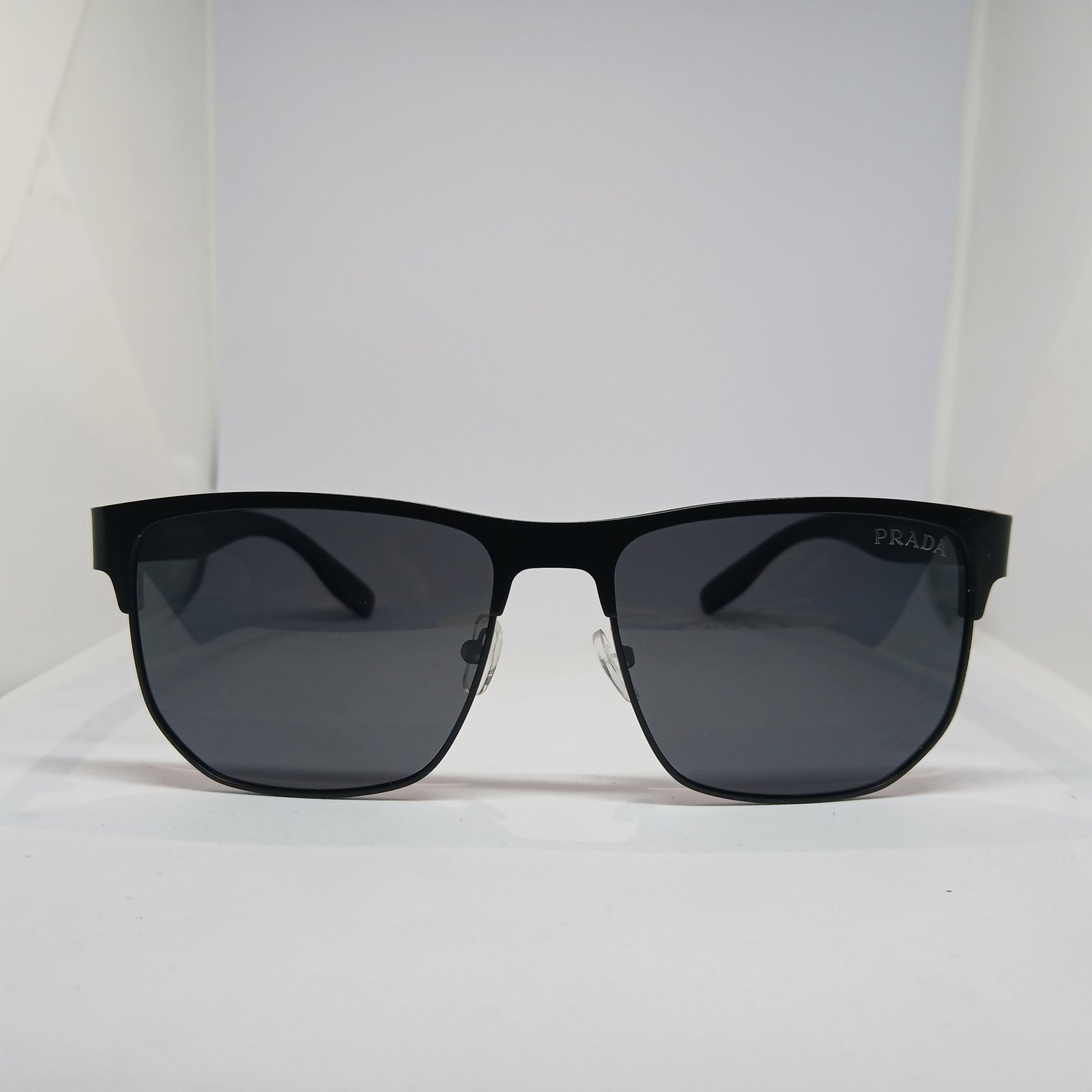  PRADA Black Square Metal Men's Wear Polaroid 