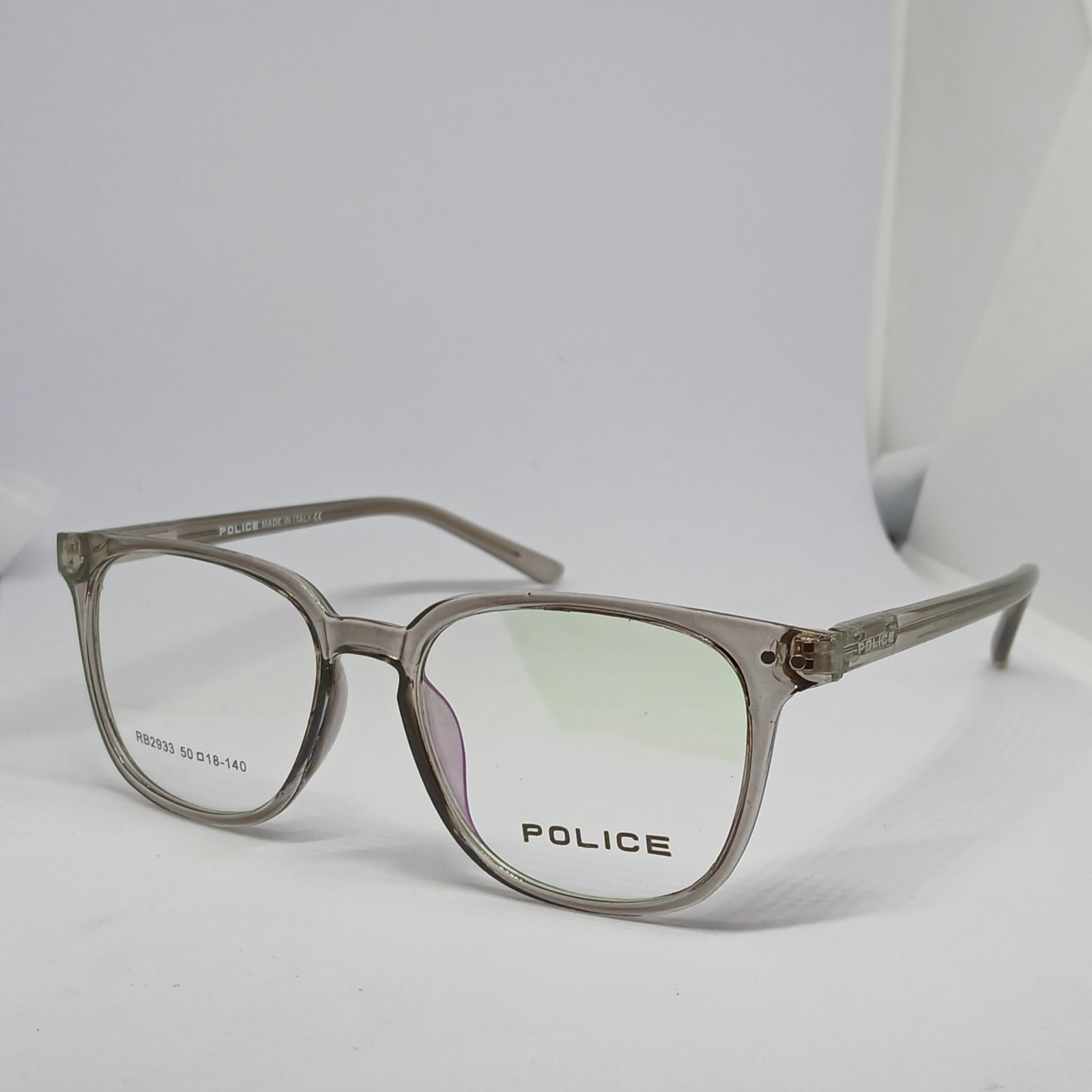Square Grey Transparent Frame Unisex