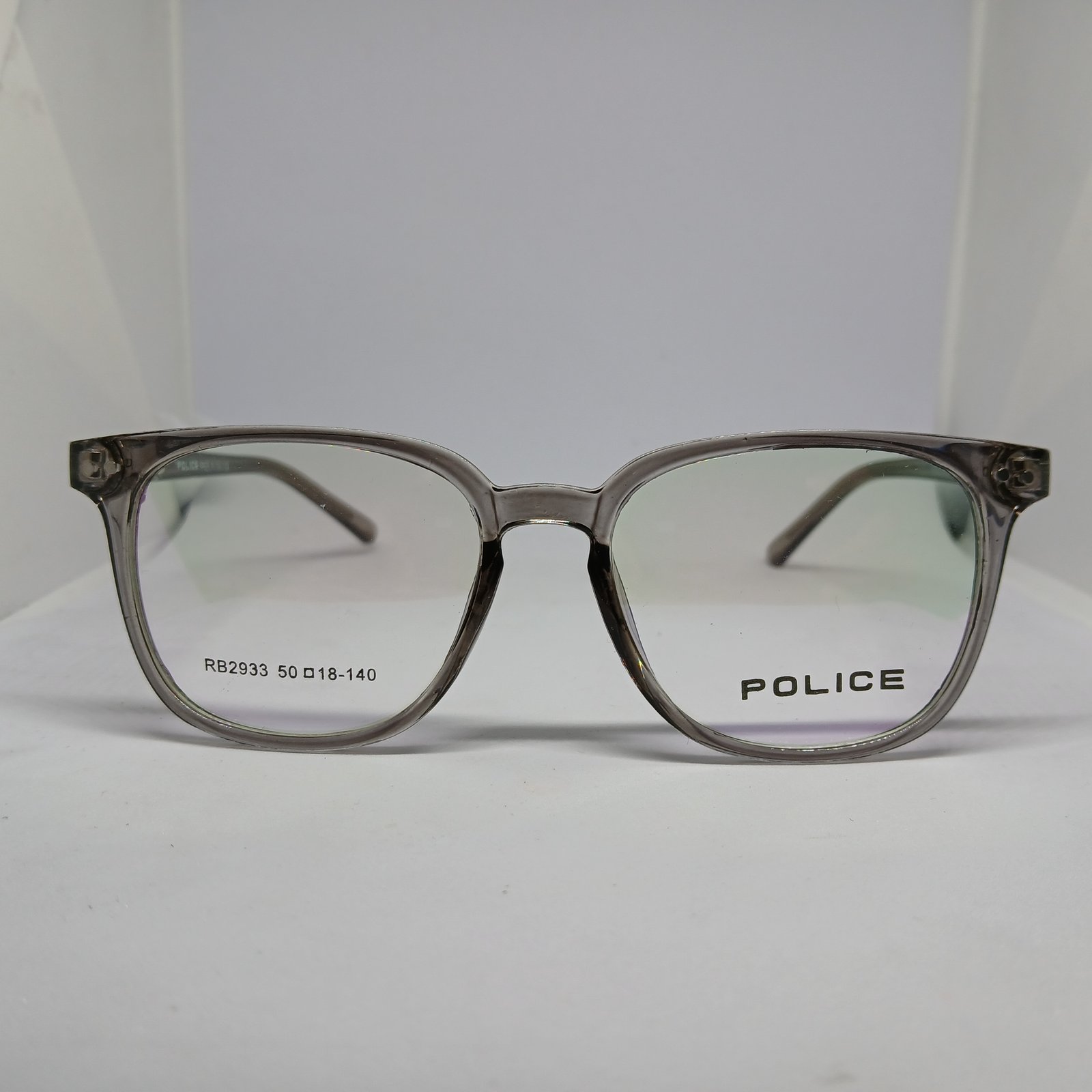 Square Grey Transparent Frame Unisex