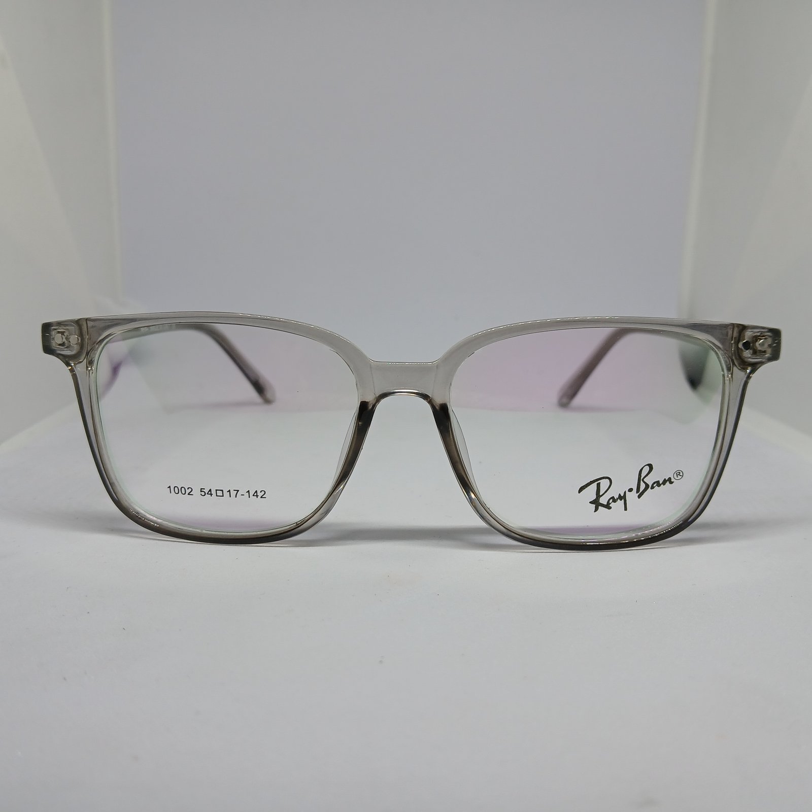 Grey Transparent Square Rod Frame Unisex  Ray Ban