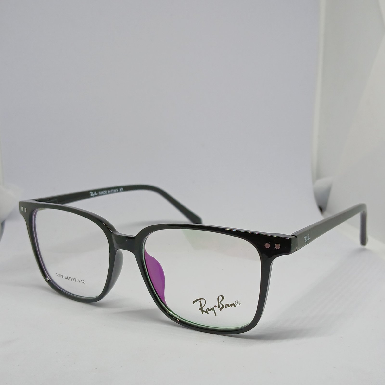Shining Black Square Rod Frame Unisex