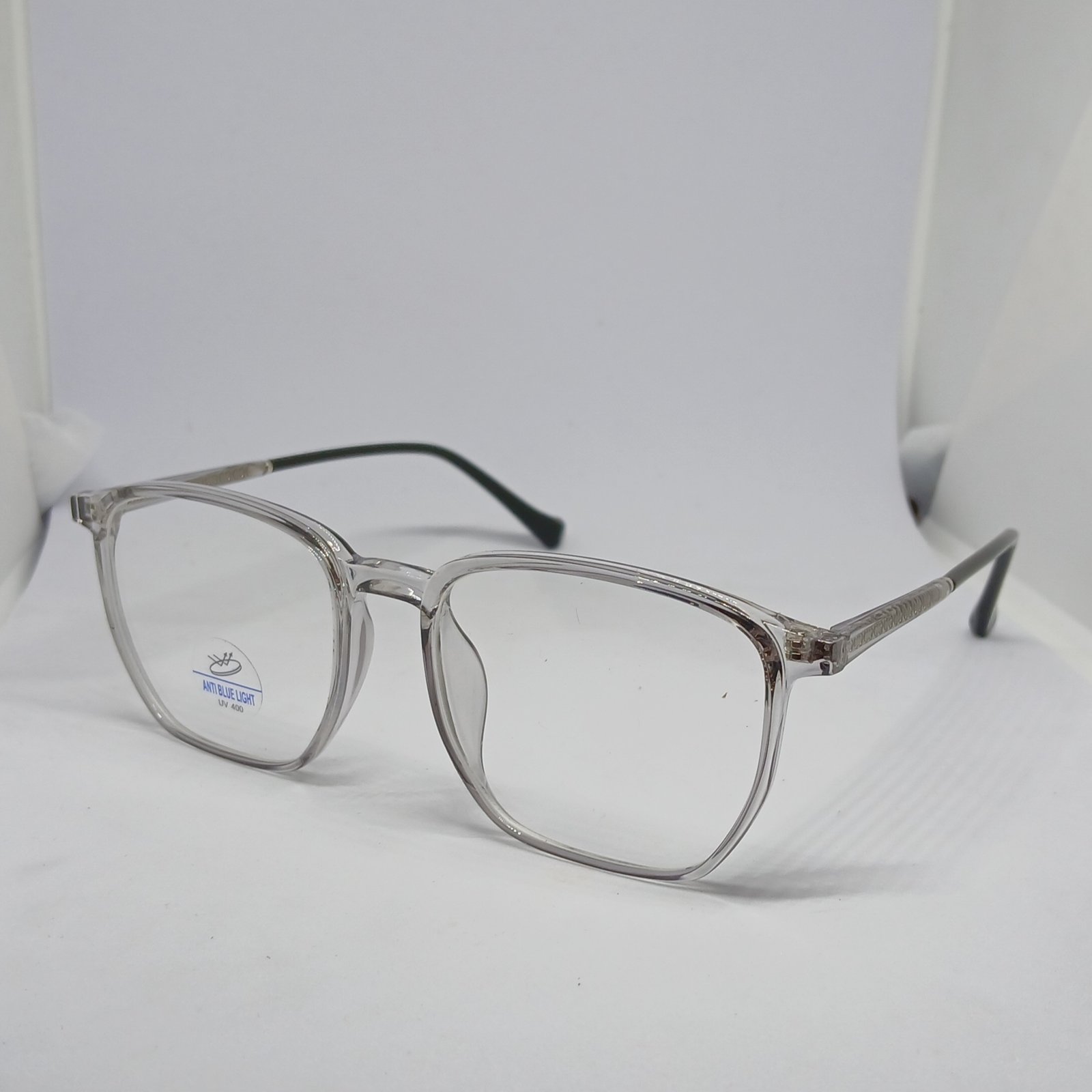 Unique Grey Transparent Bluecut Frame